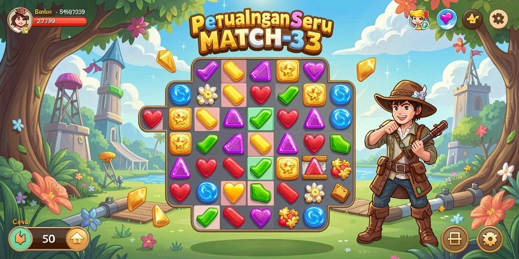 Screenshot gameplay 2739 yang penuh warna dan tantangan.