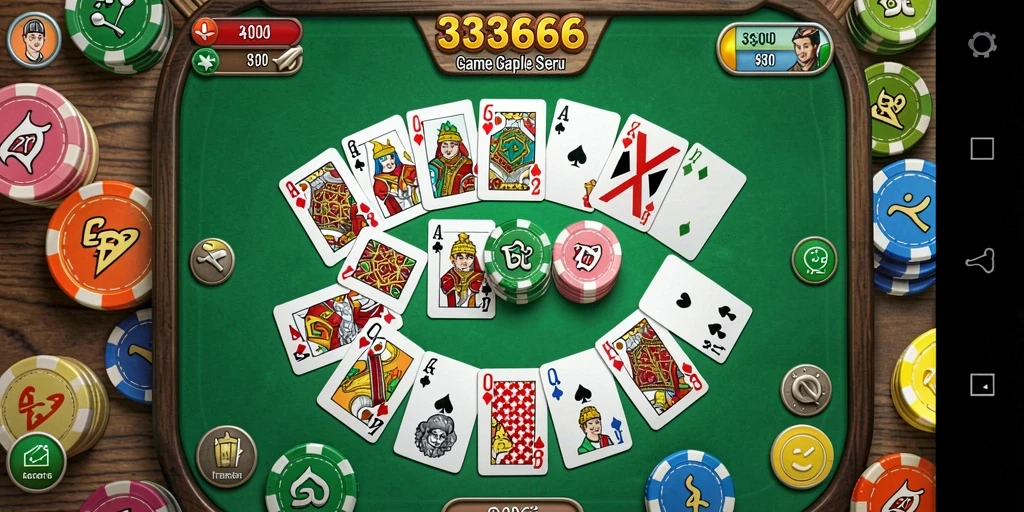 Screenshot gameplay Gaple yang menarik dan seru.