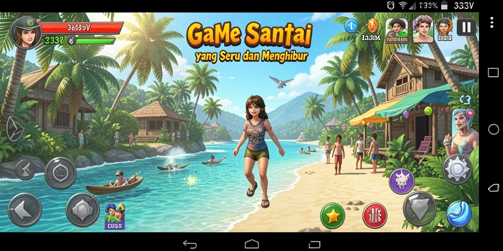 Tampilan gameplay menarik dari 333V yang penuh warna.
