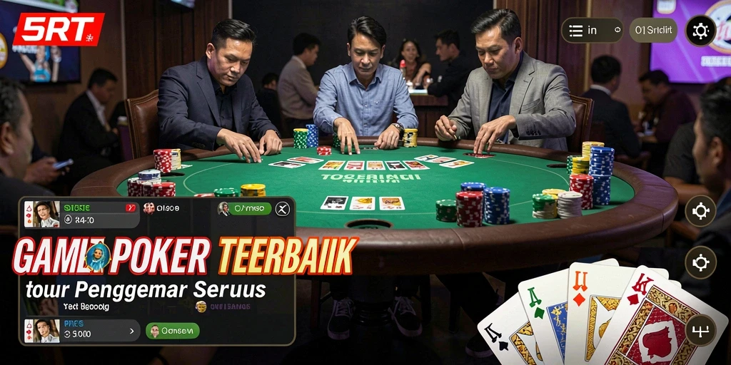 Tampilan gameplay poker yang seru dan mendebarkan di 5RT.