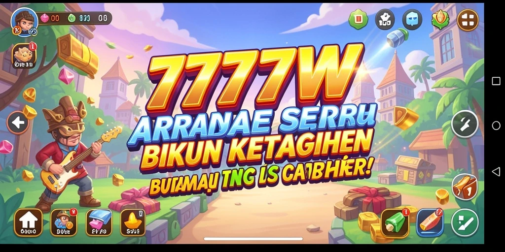 Screenshot gameplay <strong>7777W</strong> menampilkan serunya permainan arcade yang menantang.