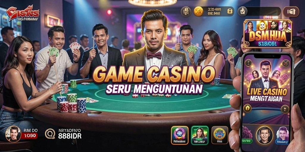 Gameplay Live Casino mendebarkan dalam aplikasi 888IDR.