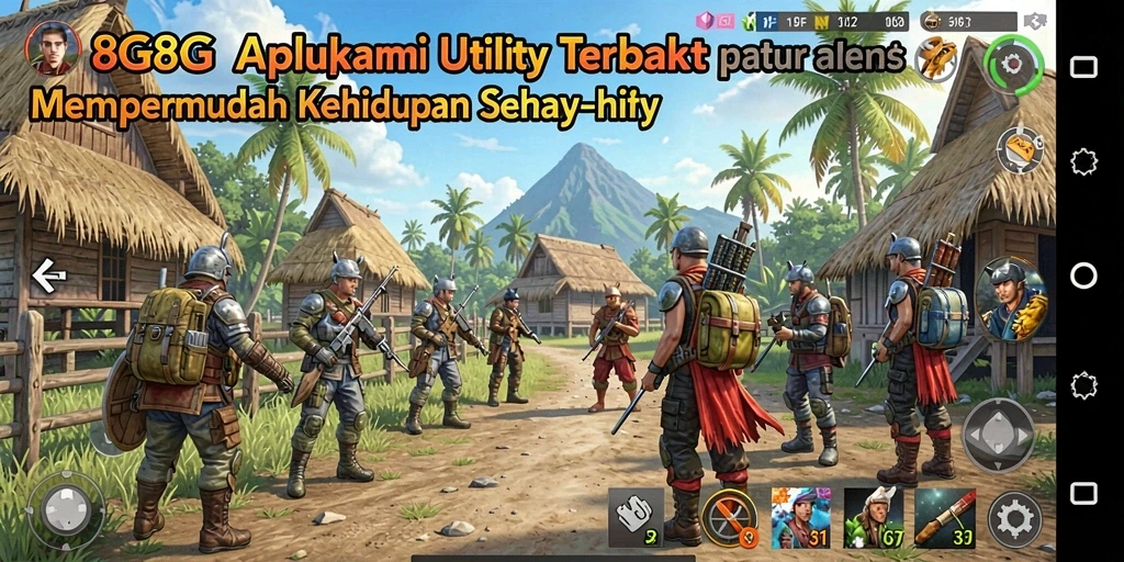 Tampilan utama 8G8G dengan fitur-fitur Utility yang mudah digunakan.