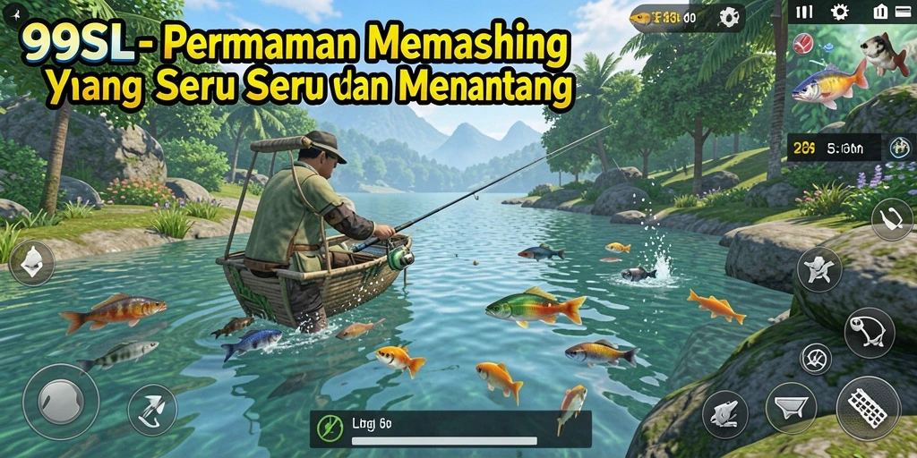 Tampilan gameplay yang menakjubkan di 99SL saat memancing.