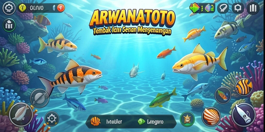 Tangkapan layar menunjukkan aksi seru dalam permainan Tembak Ikan.