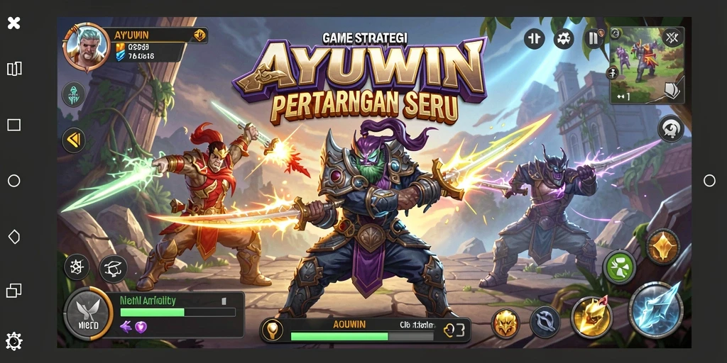 Tampilan gameplay AYUWIN yang seru dan mendebarkan.