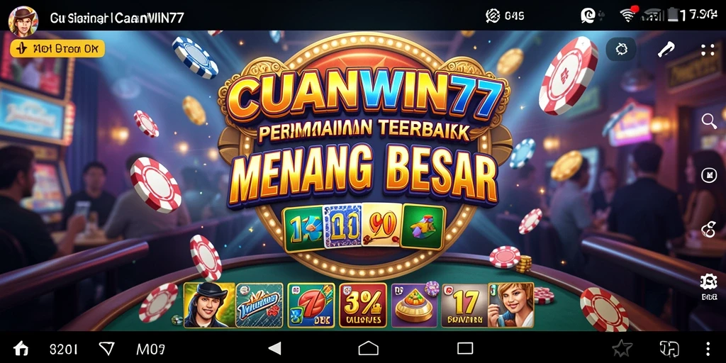 Screenshot gameplay CUANWIN77 dengan suasana kasino yang nyata.