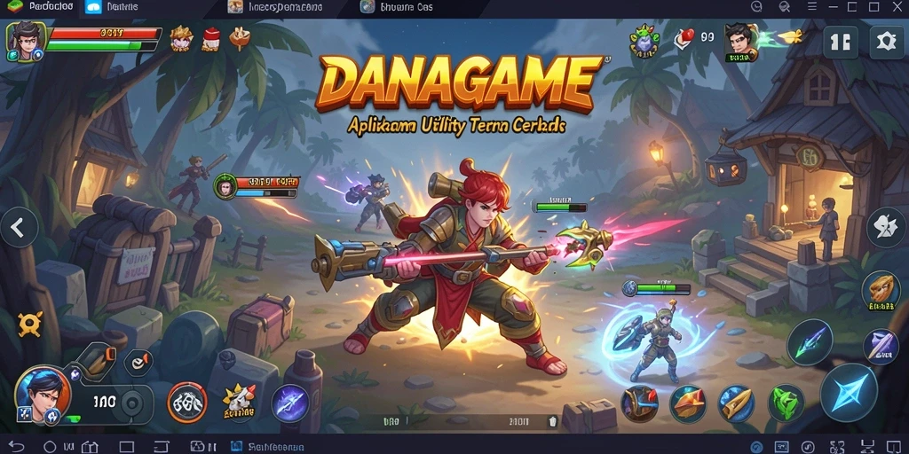 Tampilan antarmuka utama DANAGAME yang memudahkan pengguna.