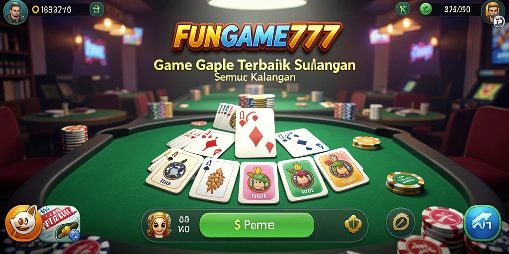 Tampilan menarik saat bermain Gaple di FUNGAME777.