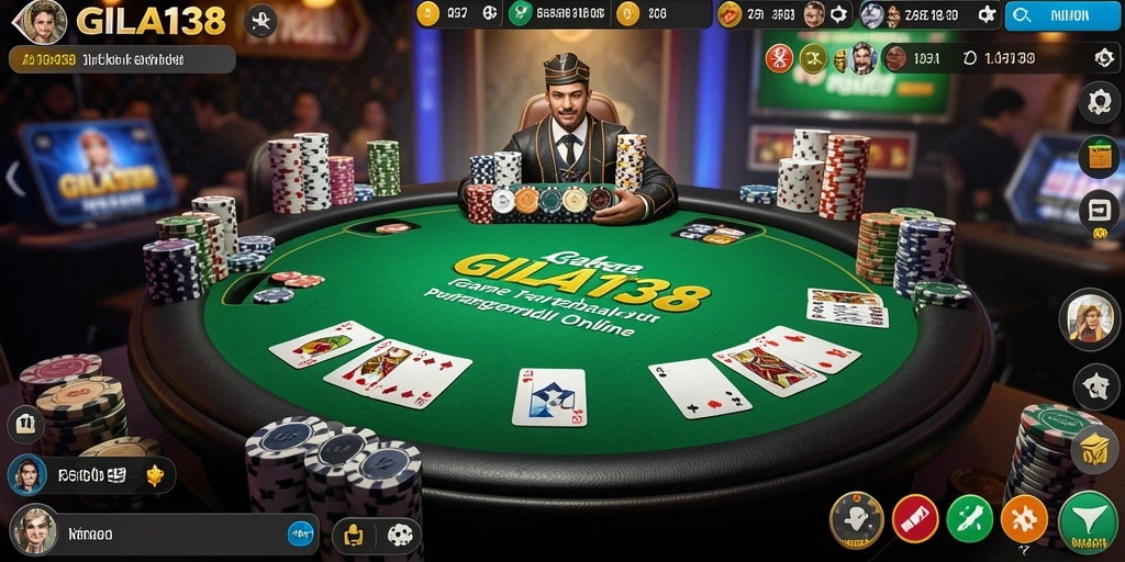 Screenshot GILA138 menampilkan aksi seru permainan Poker.