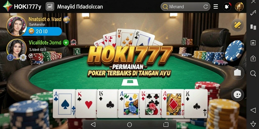 Tampilan gameplay HOKI777 yang seru dan kompetitif dalam permainan Poker.