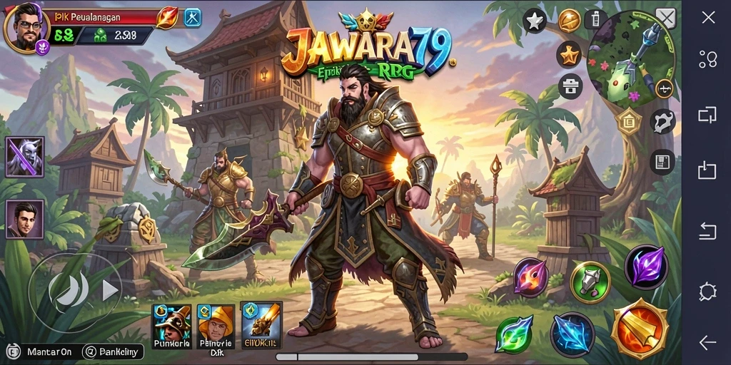 Gameplay seru JAWARA79 yang penuh aksi RPG.