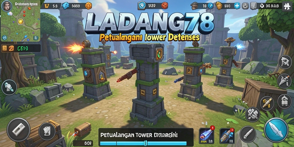 Tangkapan layar gameplay LADANG78 yang menunjukkan pertahanan melawan musuh.