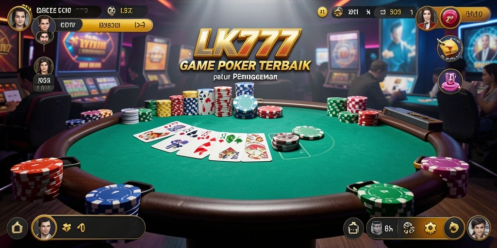 Screenshot gameplay LK777 menampilkan aksi seru dalam permainan Poker.