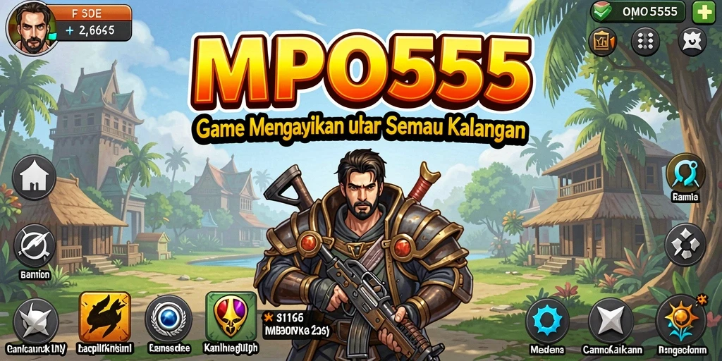 Tangkapan layar MPO555 yang menunjukkan gameplay menarik dan mekanisme idle.