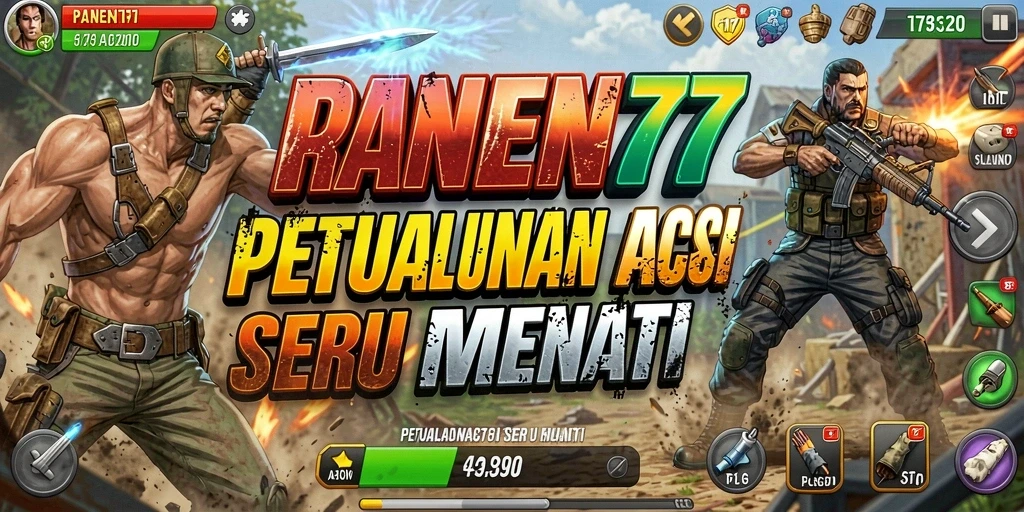 Screenshot utama PANEN77 menampilkan aksi seru dalam pertempuran.