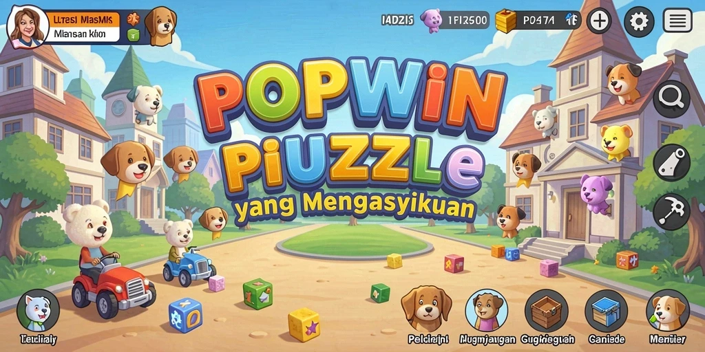 Tampilan gameplay POPWIN yang menarik dan penuh warna.