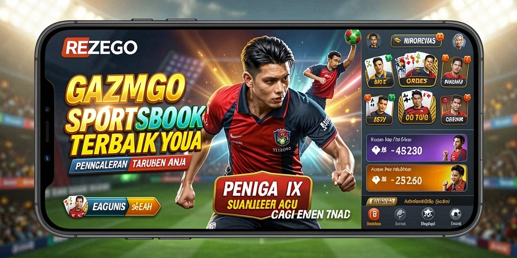 Tampilan gameplay menarik dari REZEGO yang memudahkan taruhan olahraga.