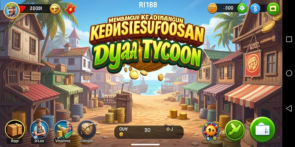 Screenshot gameplay <strong>RI188</strong> menampilkan manajemen bisnis yang seru dan interaktif.