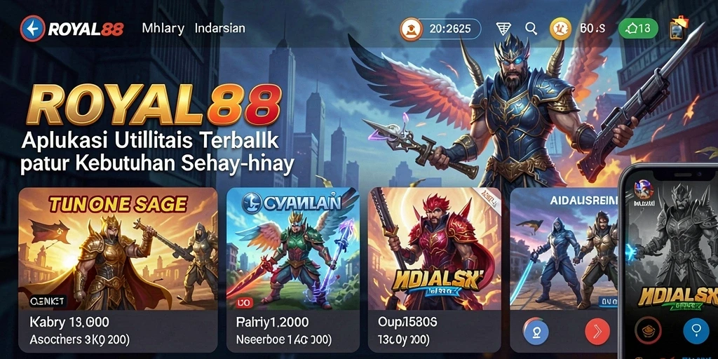Tampilan utama aplikasi ROYAL88 yang intuitif dan mudah digunakan.