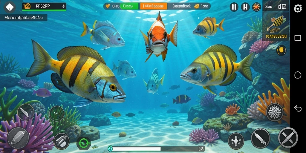 Screenshot gameplay menembak ikan di RP62RP yang seru.