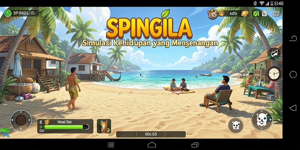 Tampilan gameplay SPINGILA yang interaktif dan menarik.
