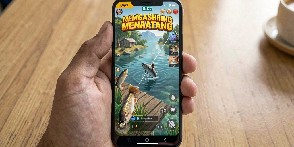 Tampilan gameplay UH77 yang menarik dan menantang di dalam dunia memancing.
