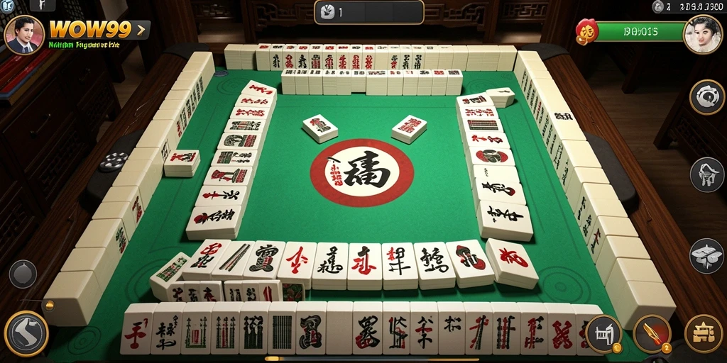 Tampilan gameplay Mahjong yang menantang dan menarik di WOW99.